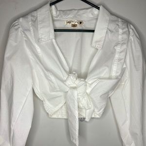 Who's THAT Girl? WHT Crop Tie Tee